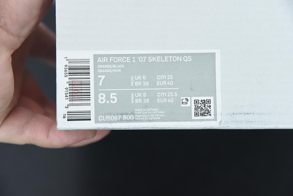 Nike Air Force Skeleton Orange