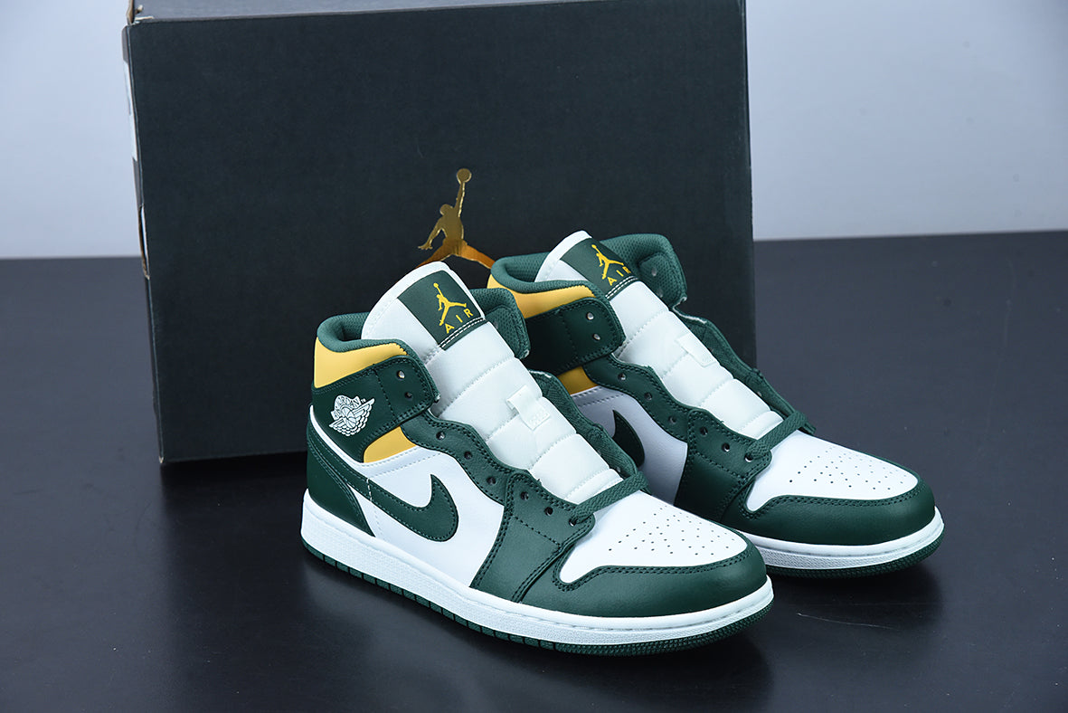 Nike Air Jordan 1 Mid Sonics Green Yellow Main image