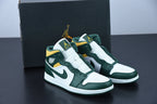 Nike Air Jordan 1 Mid Sonics Green Yellow