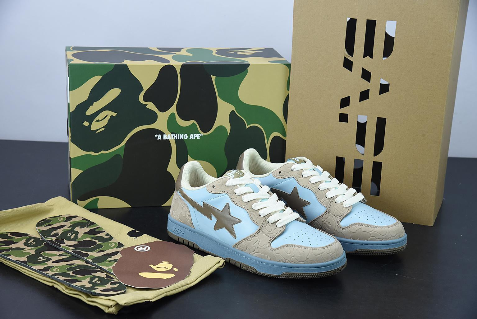 Bape Sta Court Low Sta Beige