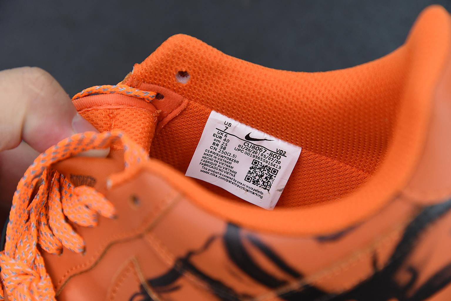 Nike Air Force Skeleton Orange