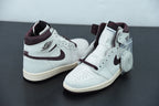 Nike Air Jordan 1 High Sail and Burgundy x A Ma Maniere