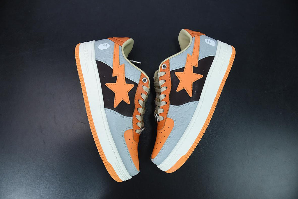 Bape Sta Low Grey Orange
