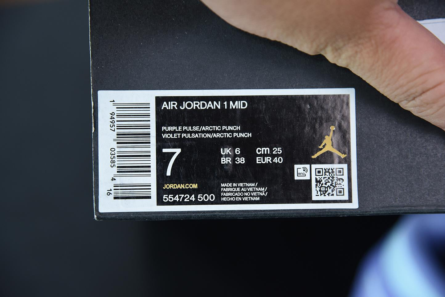 Nike Air Jordan 1 Mid Purple Aqua