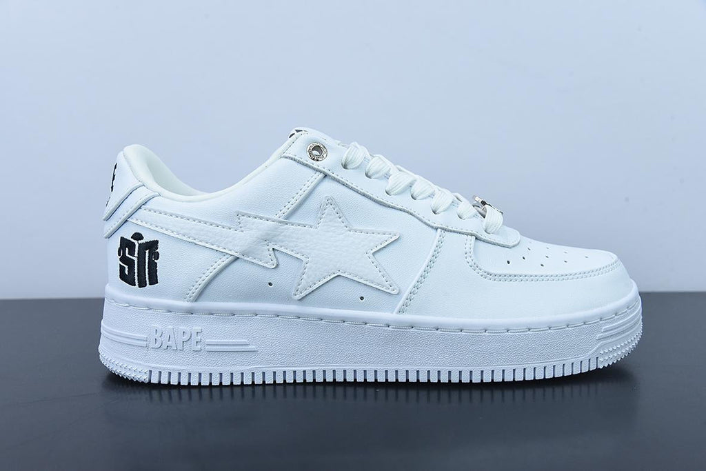 Bape Sta Low White Leather