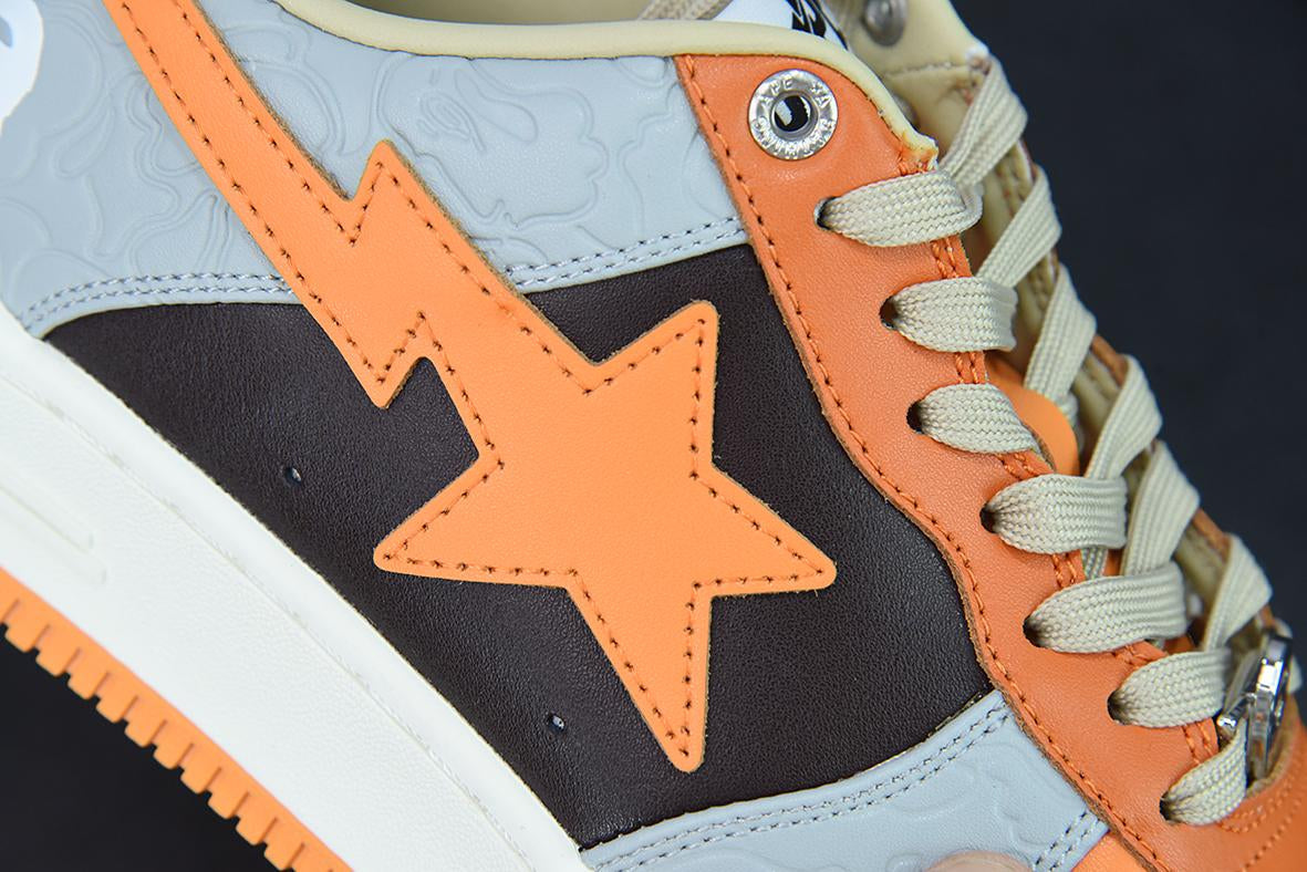 Bape Sta Low Grey Orange