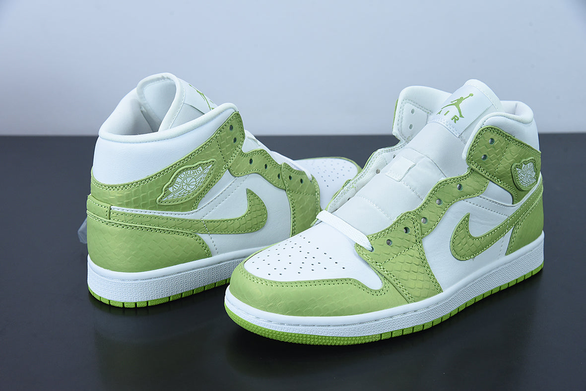 Nike Air Jordan 1 Mid Green Python