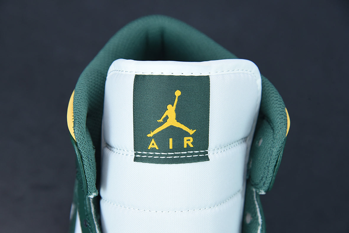 Nike Air Jordan 1 Mid Sonics Green Yellow