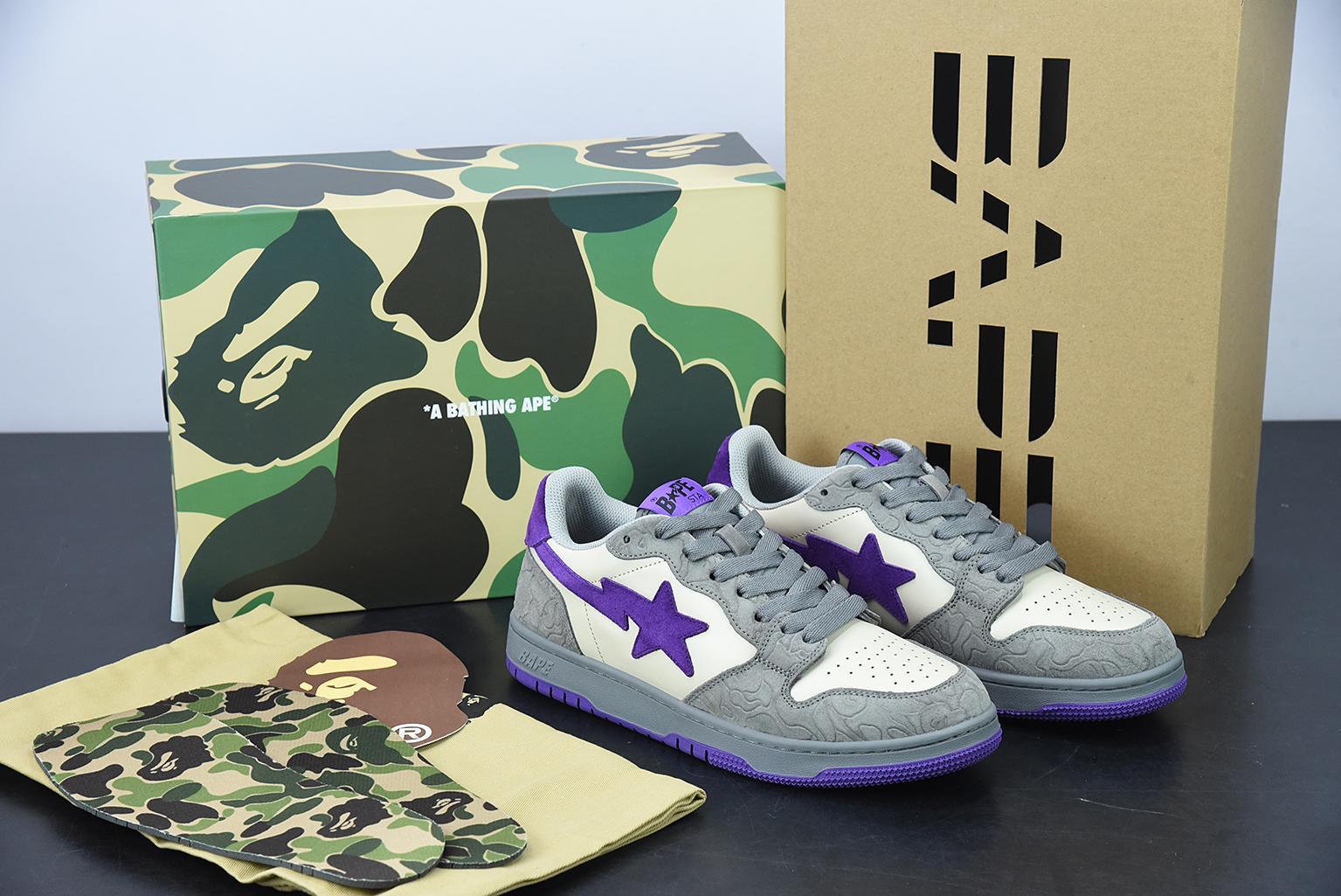 Bape Sta Mist Grey Royal Purple