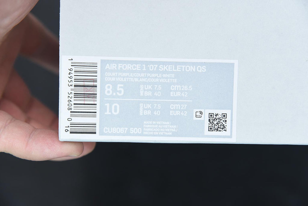 Nike Air Force 1 Skeleton Purple