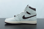 Nike Air Jordan 1 High Sail and Burgundy x A Ma Maniere