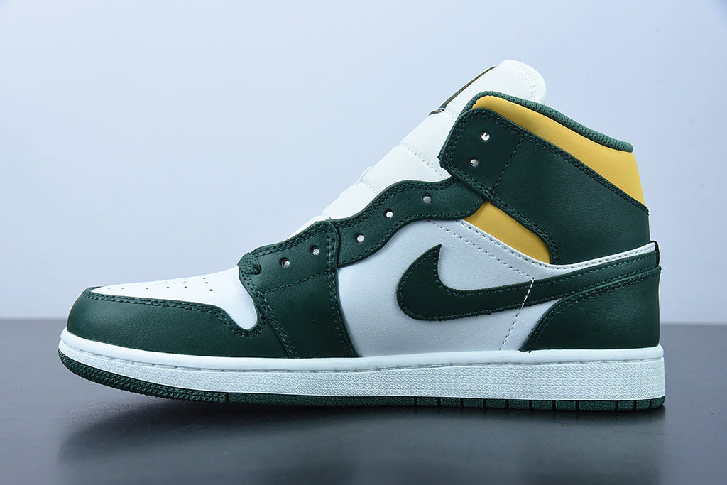 Nike Air Jordan 1 Mid Sonics Green Yellow