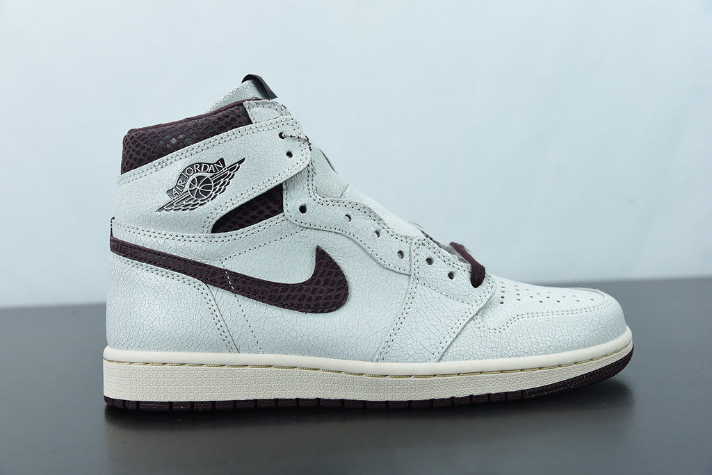 Nike Air Jordan 1 High Sail and Burgundy x A Ma Maniere