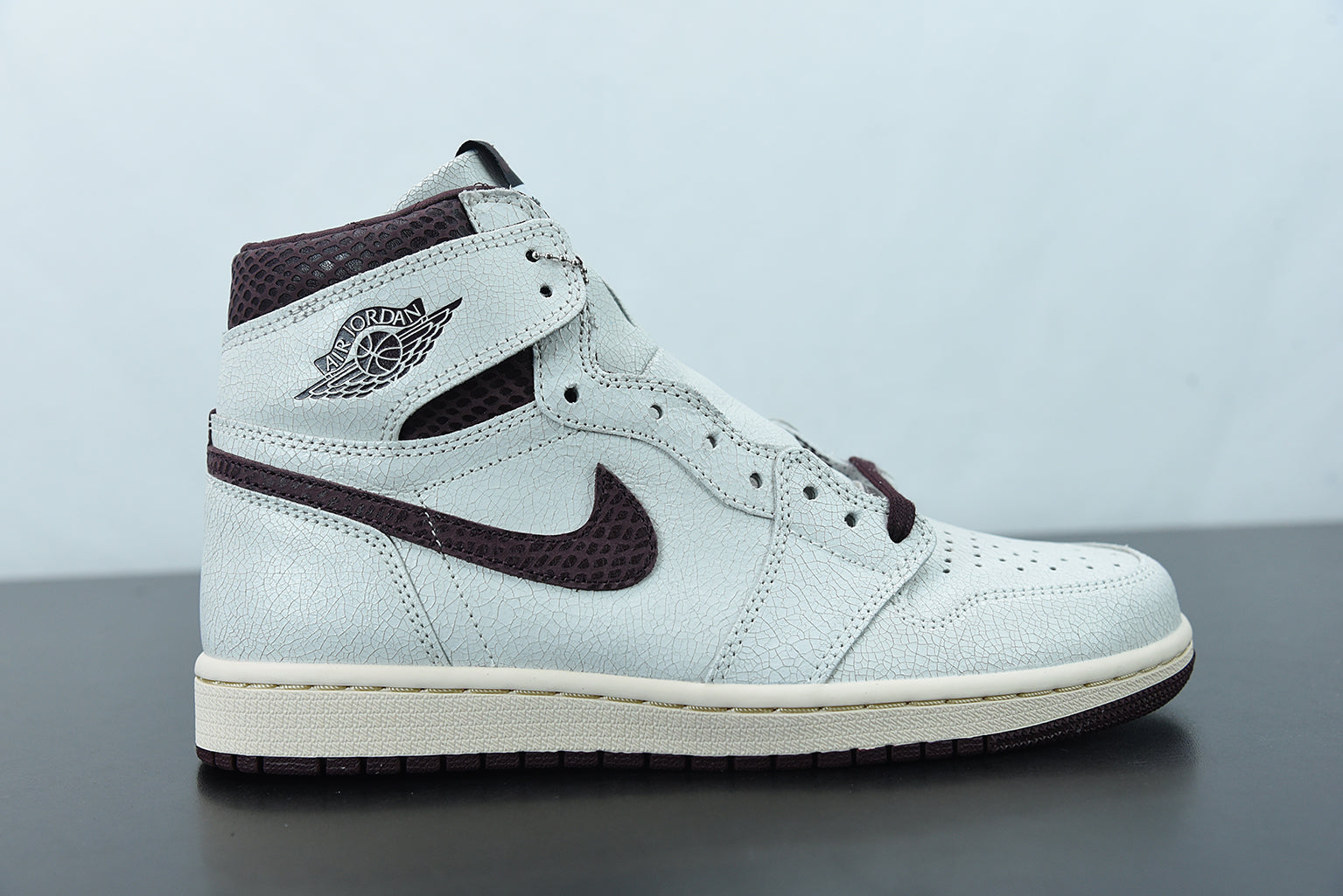 Nike Air Jordan 1 High Sail and Burgundy x A Ma Maniere