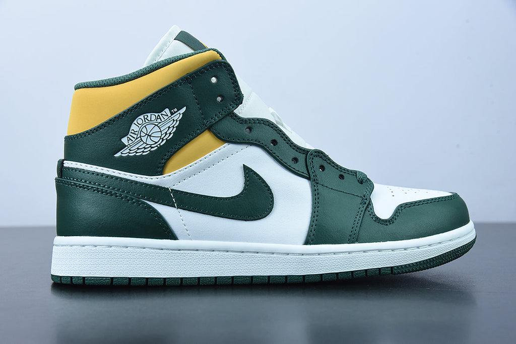 Nike Air Jordan 1 Mid Sonics Green Yellow