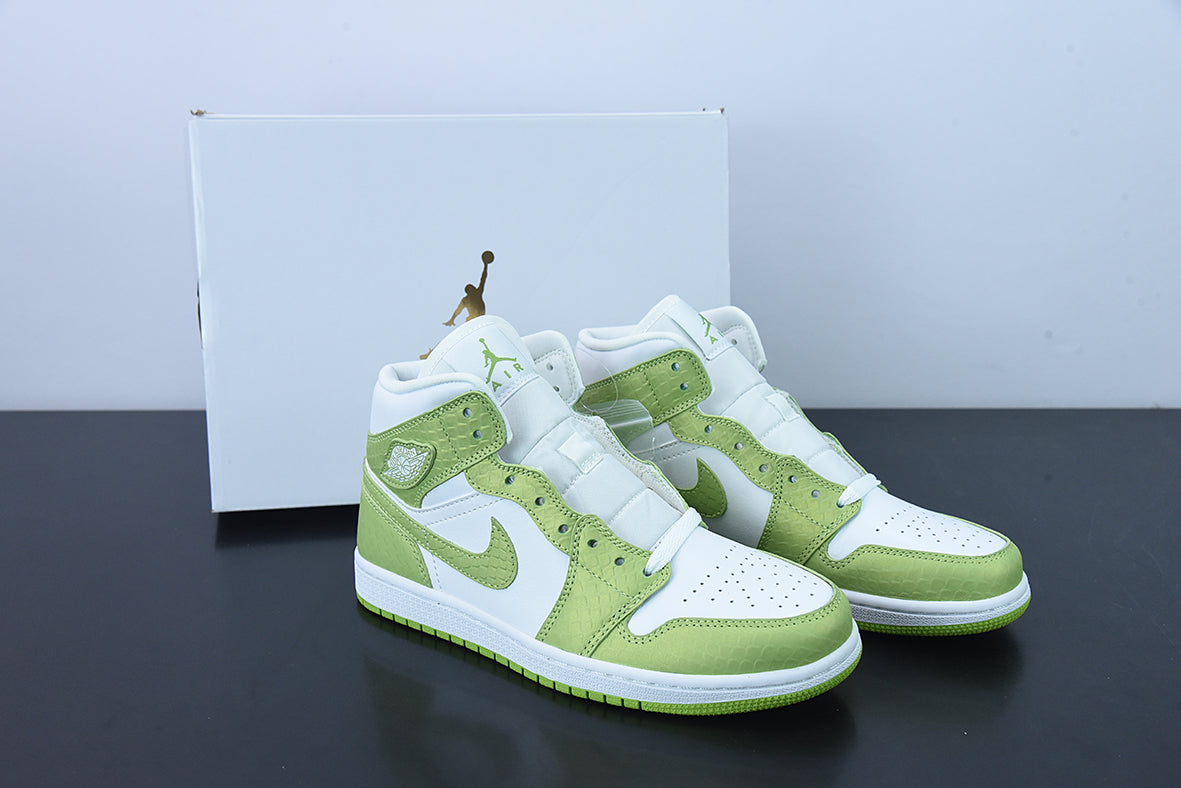 Nike Air Jordan 1 Mid Green Python
