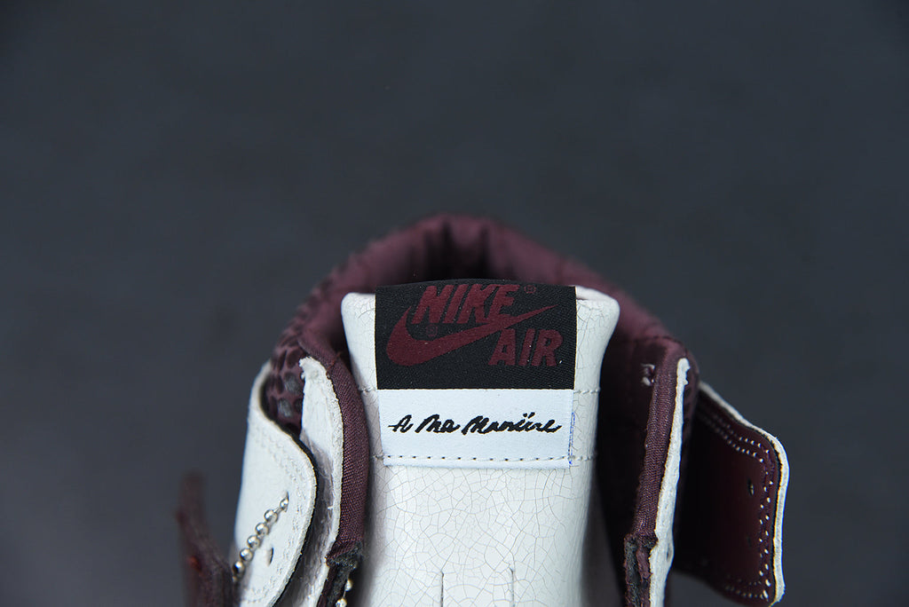Nike Air Jordan 1 High Sail and Burgundy x A Ma Maniere
