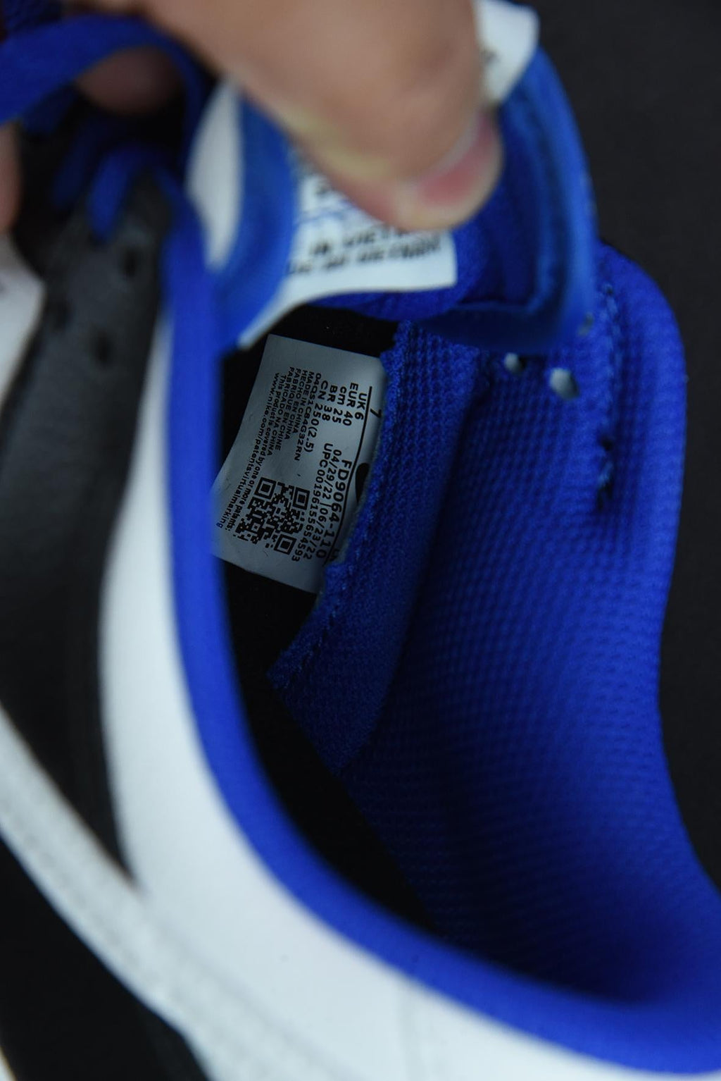 Nike Dunk Low White Black Royal