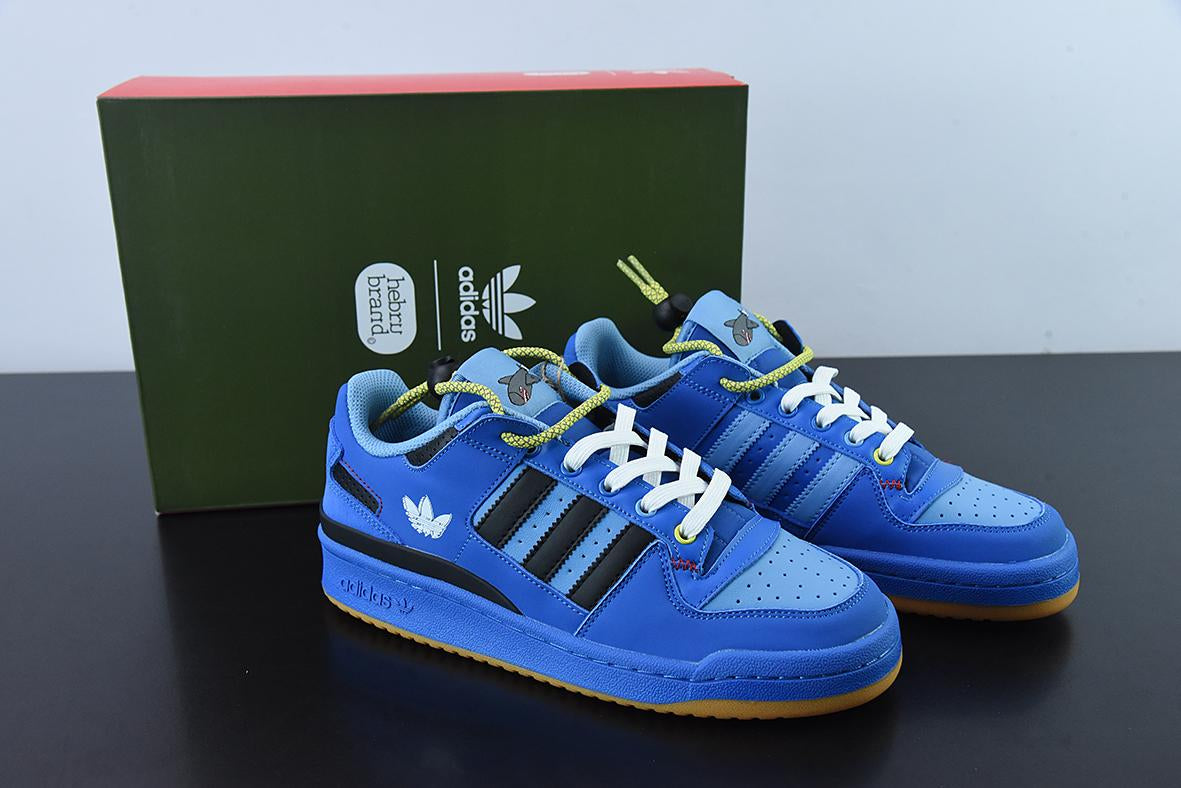 Adidas Forum Low Light Blue x Hebru Brantley