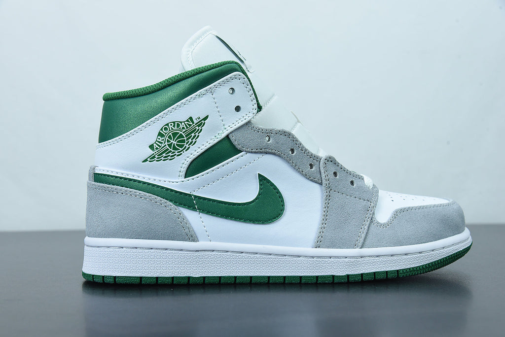 Nike Air Jordan 1 Mid Grey Pine Green