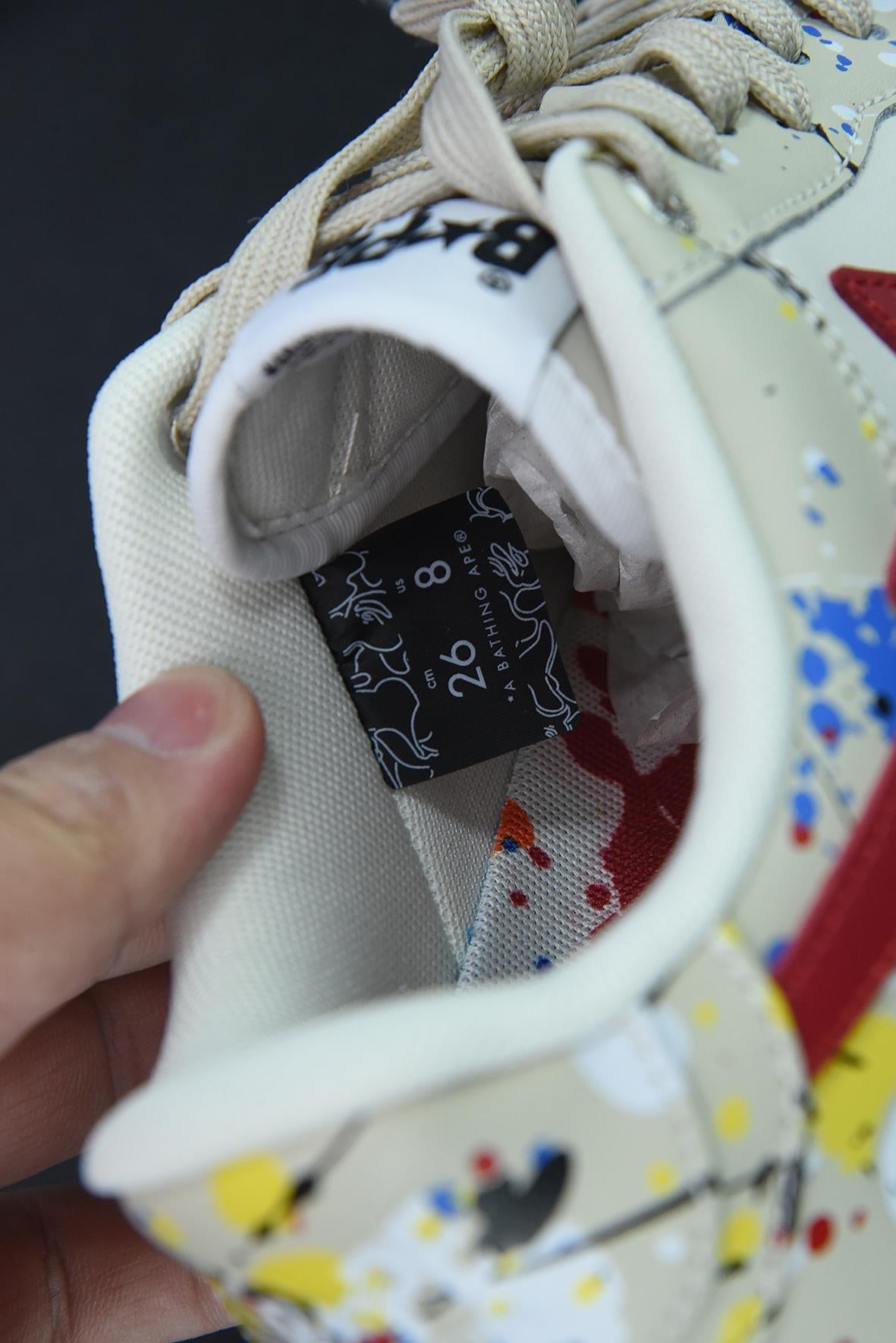 Bape Sta Low Paint Beige